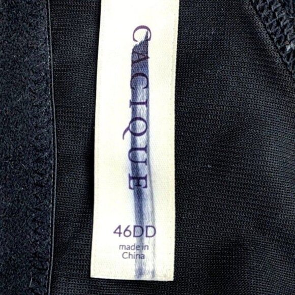 Lane Bryant Cacique Bra Backsmoother Lightly Lined Balconette Size 46DD Black - Picture 7 of 9